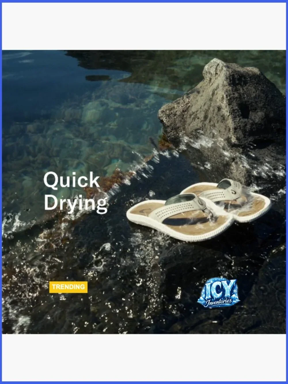 Water Resistant Flip Flops, Arch Support, Lightweight & Durable, Enhanced Grip